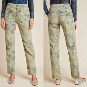 Anthropologie The Wanderer Pants Womens Size 29 Tie Dye Green High Rise Pants